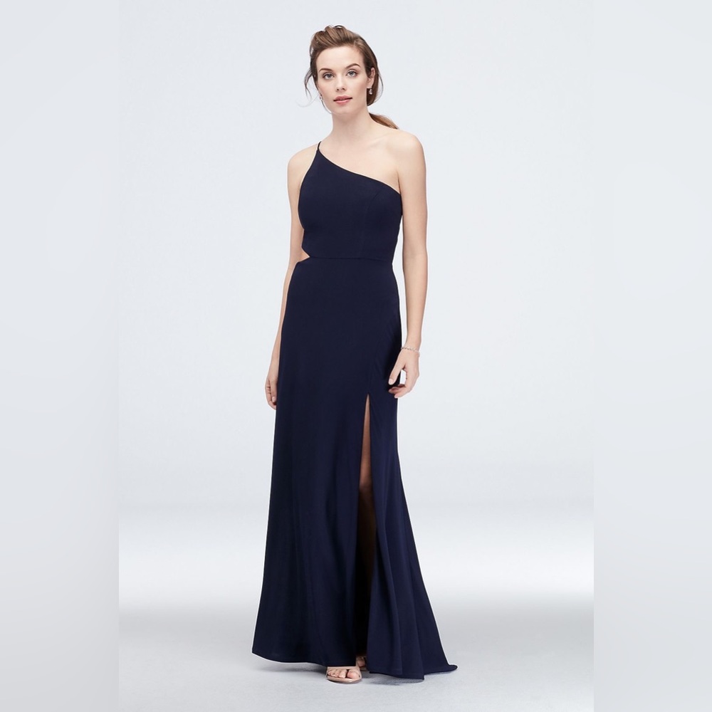NWT One Shoulder Jersey Sheath Dress w/ Cutouts